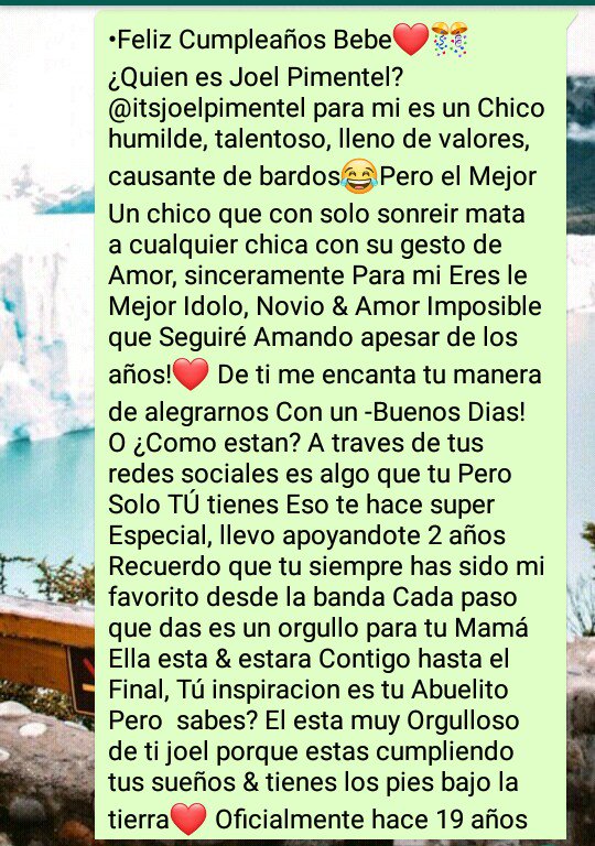 PrimeAlondra's tweet photo. Eres Una persona super talentosa Un Guerrero &amp; un gran soñador es algo que admiro de ti sabes @itsjoelpimentel Te Amo feliz Cumpleaños Espero que lo veas❤🎊🇲🇽 @itsjoelpimentel @itsjoelpimentel @itsjoelpimentel @itsjoelpimentel @itsjoelpimentel @itsjoelpimentel https://t.co/zqMaGAZVul