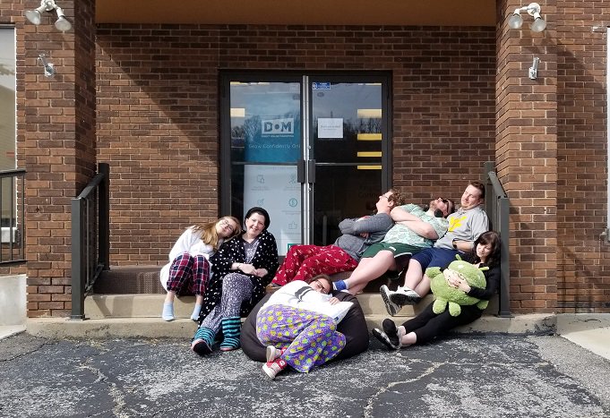 directom's tweet photo. We considered participating in #NationalPublicSleepingDay but got too distracted rippin' it in our pajamas on our clients' campaigns instead 😎 https://t.co/lIb2d3jTMn