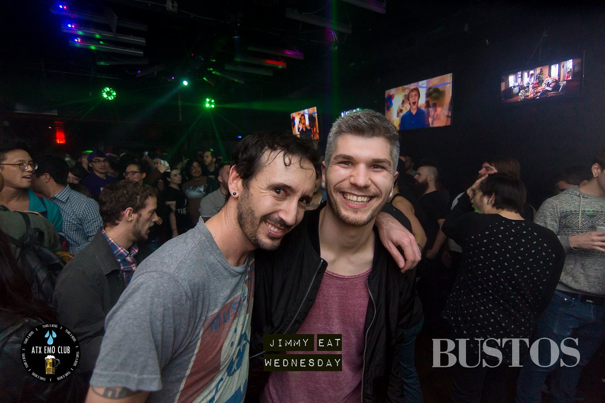 ThatPaulTyler's tweet photo. Don't ever try to make plans with me the first Wednesday of the month.  Unless it's plans to go to #jimmyeatwednesday @txemoclub @BarbarellaATX #poppunk https://t.co/AX8K6gK3Zw