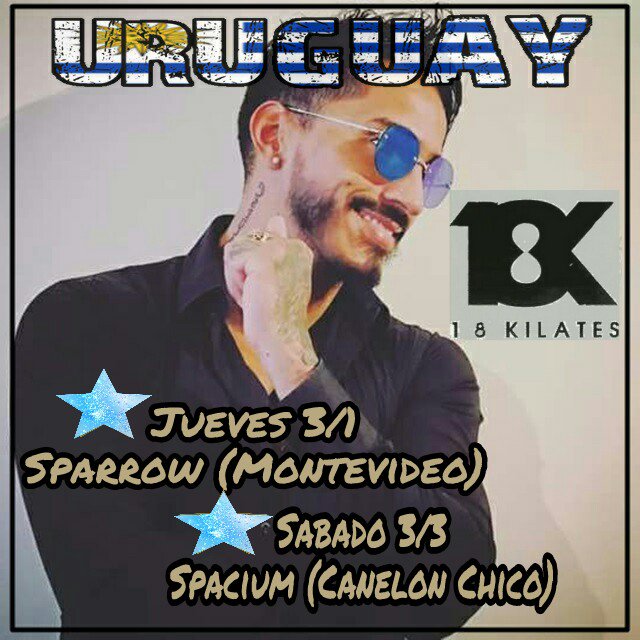 DakosMusic's tweet photo. ❌¡FIN DE SEMANA!❌ #Uruguay @maxikilates #18Kilates https://t.co/0xJIOa4jMa