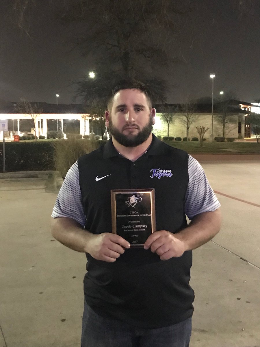 RockdaleFBall's tweet photo. Huge congrats to @jdcamp11 on being awarded the Central Texas Football Coaches Association Defensive Coordinator of the Year! Well deserved! https://t.co/STNgmOogD6