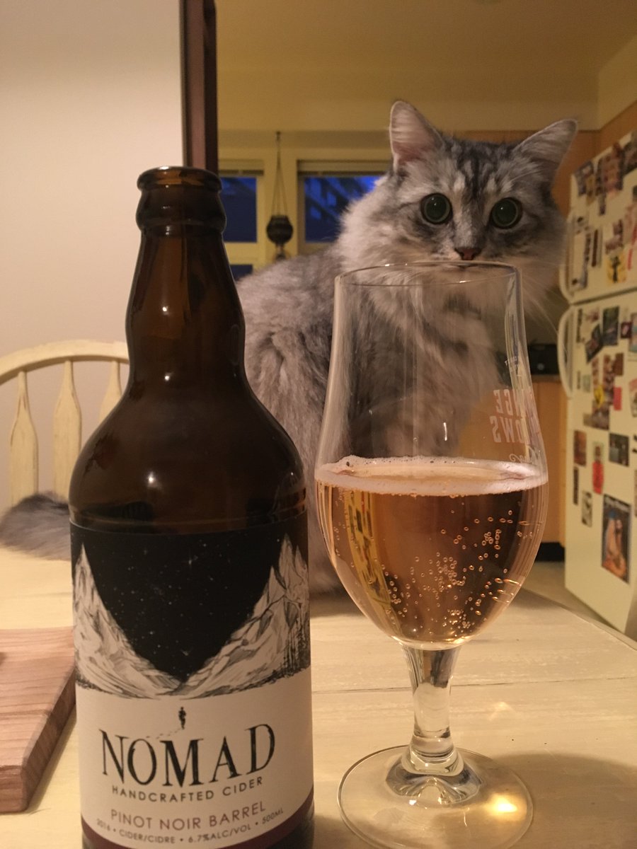vineyardtoglass's tweet photo. A match made in heaven! @nomadcider aged in @BlueMtnWinery Pinot Noir barrels? Count me in!
.
.
.
#yyjcider #craftcider #barrelaged #cider #pinotnoir https://t.co/VilWucs6v6
