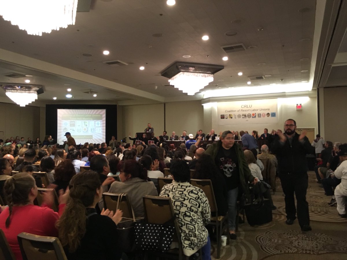 PhilforChange's tweet photo. We’re here at the Coalition of Resort Labor Unions Town hall meeting tonight supporting workers who are fighting for livable wages and healthcare. #StopDisneyPoverty #Philforhouse #CA39 https://t.co/Ya3SMkhCim