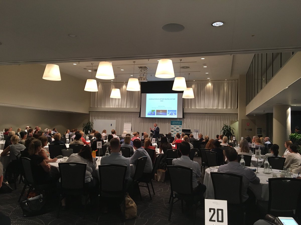 Lots of NSW health managers, eager to hear practical leadership approaches to creating cultures for safe, reliable patient care <a href="/NSWCEC/">Clinical Excellence Commission</a> <a href="/unimelb/">University of Melbourne</a> <a href="/WestM61/">Michael West</a> <a href="/TheKingsFund/">The King's Fund</a>