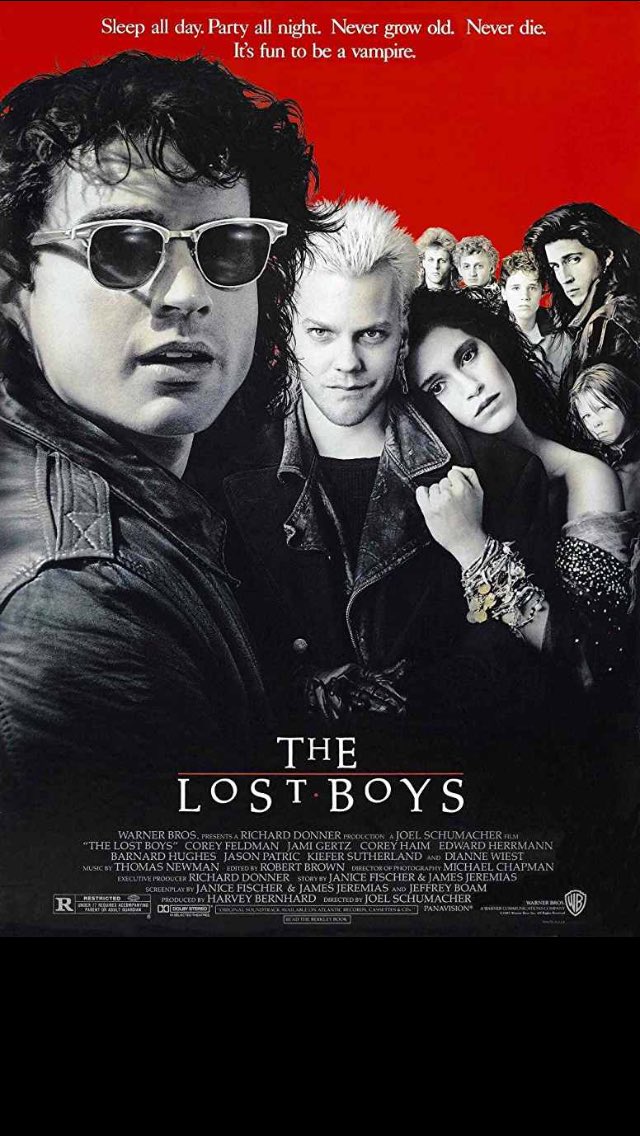 steveslacker's tweet image. Just watched the 80s classic #TheLostBoys with my boys. They loved it. Still a great movie, and easily the best of the #twoCoreys films