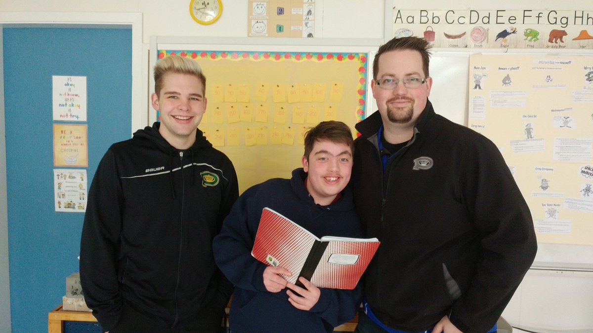 BCHLKings's tweet photo. Such a great time today at Assumption school in #powellriver.

Local student Jacob Neath interviewed both @alexrawnsley and @grauser91 on working with and playing for the Kings!

#bchl @LisaCimaglia @gemmaneath77 https://t.co/HNXxN6NzxS