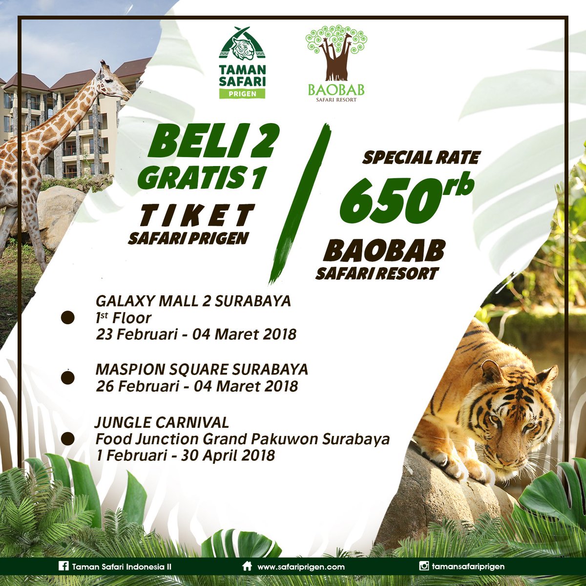 Harga Tiket Taman Safari Prigen