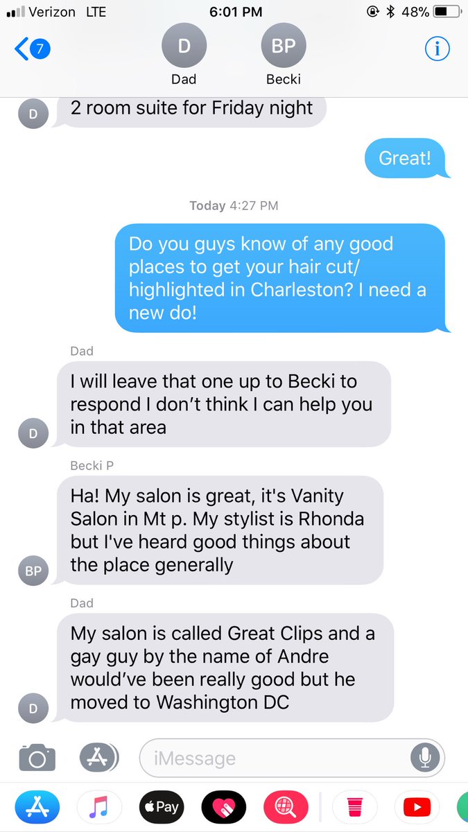 exkellyarmus's tweet photo. Pro tip: Dads are insightful af when it comes to hair salons. https://t.co/uWKJxQGndK