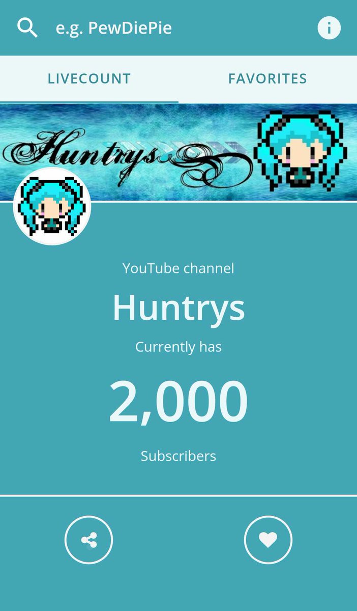 huntrys's tweet photo. Thank you #HuntSquad! Huntrys has reached 2,000 YouTube subscribers! #YTSC  https://t.co/hKkR6vX0Qq https://t.co/owSMkDqJTc
