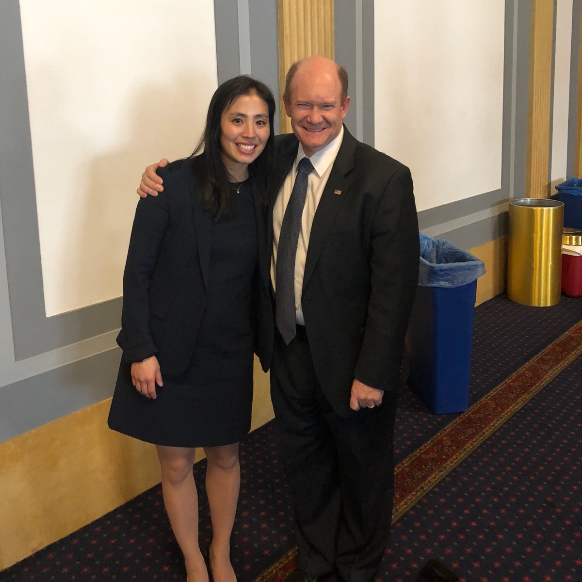 Thank you, @ChrisCoons, for having us at today’s #HigherEdInnovation briefing- such an important convo. Here is Senator Coons with our President & CEO, Eugena Oh