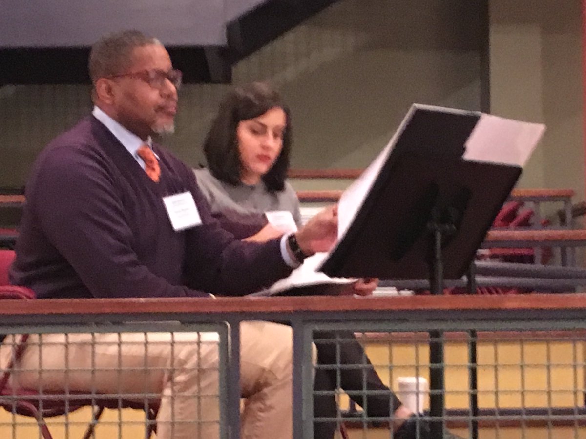 AmerCompOrch's tweet photo. Our EarShot Readings @CLTsymphony are underway! Assistant Conductor Christopher James Lees @ShapingSound leads new works by selected composers Niloufar Iravani, Jihyun Kim, and Felipe Nieto w/ mentor composers @TrevorWeston1 @WangJieComposer &amp; Robert Beaser #EarShotCharlotte https://t.co/zFMK5xAxny