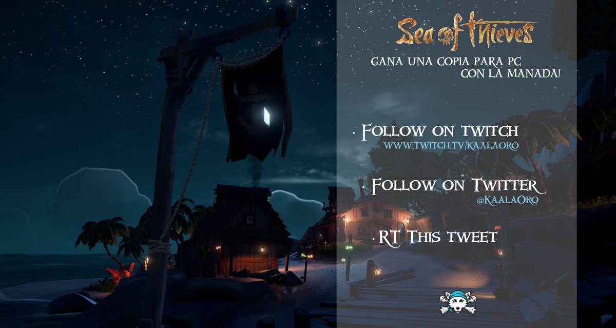KaalaOro's tweet image. 🐺🏴‍☠️#SORTEO🏴‍☠️🐺

¿A quien le apetece surcar los mares?

📢Copia de un Sea Of Thieves para PC!! 

👇👇👇👇Instrucciones en la imagen y link del sorteo aqui mismo!!! 
gleam.io/OMJ75/sea-of-t…

Suerte a todos/as los lobos/as !!! 

End: 31-03-18