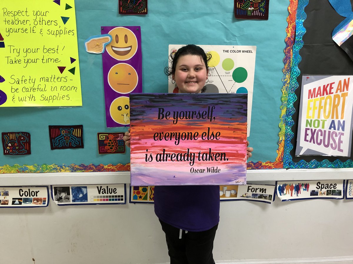 IVESChiefs's tweet photo. We want to thank our art teacher for inspiring our students to create these positive signs for our school. They will be hung up in our hallways for all to see. #IVESChiefs #BeKind #StayPositive #Art https://t.co/LHfs3bZU3j