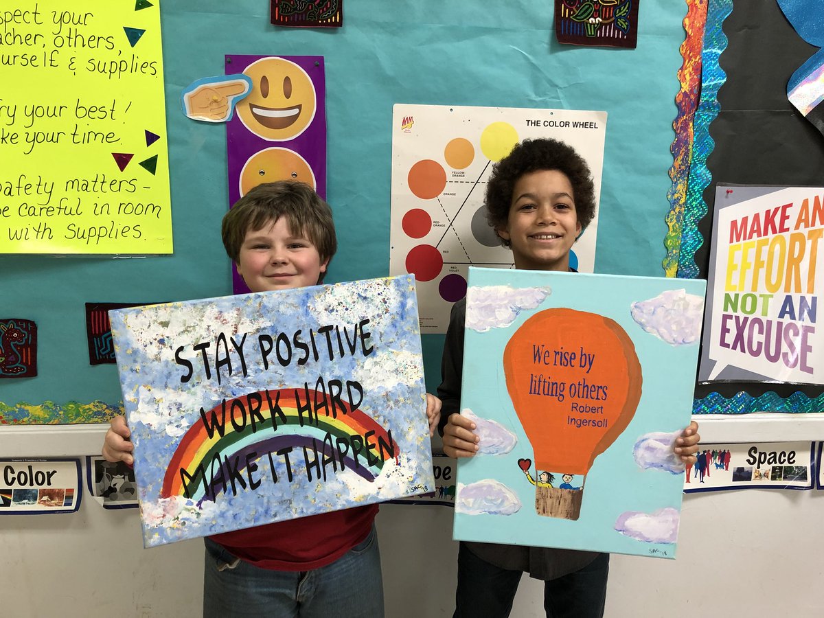 IVESChiefs's tweet photo. We want to thank our art teacher for inspiring our students to create these positive signs for our school. They will be hung up in our hallways for all to see. #IVESChiefs #BeKind #StayPositive #Art https://t.co/LHfs3bZU3j