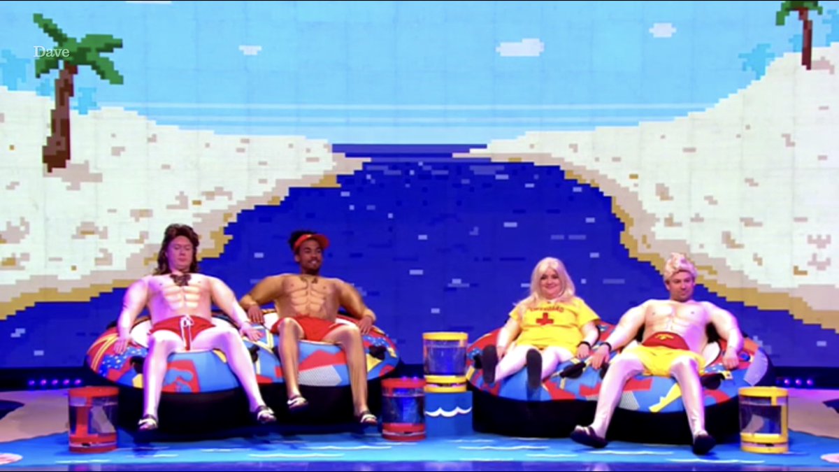 Ornsack's tweet image. Next Monday’s #Go8Bit features an animated background I literally had to make about two hours before they filmed the show due to a last minute change of facing everyone towards the audience 👍