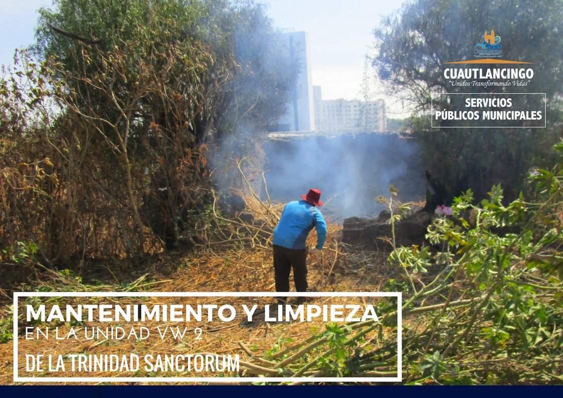 ObrasP042's tweet photo. Con el objetivo de reforestar y en atención a la solicitud de los vecinos, la Cuadrilla de Parques y Jardines realizó trabajos de mantenimiento y limpieza en áreas verdes de la Unidad VW2, ubicada en la Junta Auxiliar de la Trinidad Sanctorum.

#SPMCuautlancingo #Cuautlancingo https://t.co/JVlvrZ0lKy