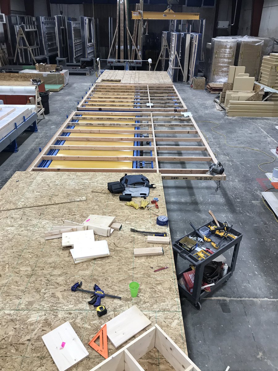 NeedBased's tweet image. Dream come true. Locked in a ph-prefab plant overnight. New wall mock-up. #passivehouse #phoenixhaus #needbased #prefab