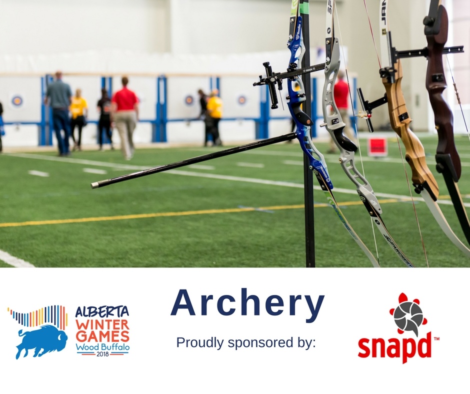 Thank you <a href="/snapdWB/">snapd Wood Buffalo</a> for being our sport sponsor for Archery.

See more photos of Archery from the Alberta Winter Games here: bit.ly/2ozgcva #YMM #RMWB