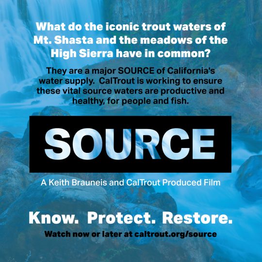 CalTrout's tweet photo. #California's source waters are of vital importance to our #water security. Check out CalTrout's latest film SOURCE >> https://t.co/RlOBmOYjZE. #ProtectheSource #CAwater https://t.co/Aim9VwXx5p