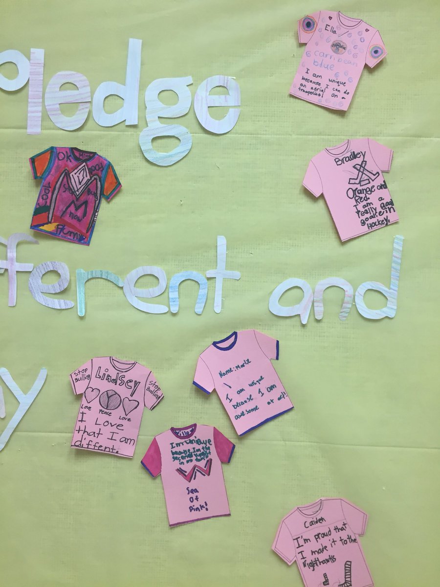 Overheard in grade 3 today: “I think we should celebrate that we’re so different” #pinkshirtday #seaofpink #celebratediversity #todayandeveryday <a href="/KelLaPointe/">Kel Maxwell</a>