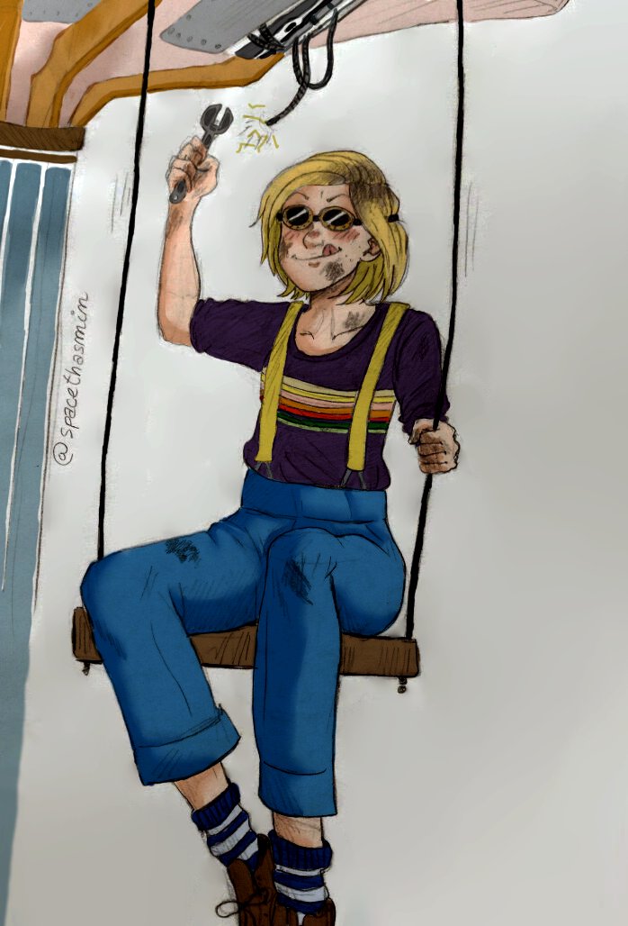 GalacticWorld's tweet photo. 13 doing some repairs 🔧
#doctorwho #thirteenthdoctor #13thdoctor #jodiewhittaker #doctorwhofanart https://t.co/XcP7Kago99