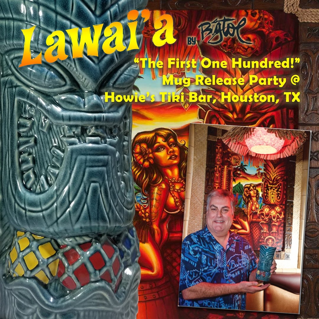 Tiki_Farm's tweet photo. Lawai’a ( aka Howie’s Tiki) mug. “The First One Hundred”

This Saturday (3/3/2018) @ 2:00 pm. Howies Tiki Bar, 4334 FM 2920, Spring, TX, 77388

#tiki #tikifarm #tikimugs #barware #polynesian #bigtoeart #howiestiki #tikiart #Houston #tikimuglife https://t.co/XNrmI9iSMO