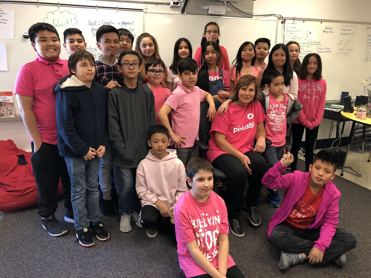 wendylgroot2's tweet photo. Pink Shirt day. Take a stand a stop the bullying. #PinkShirtDay2018 https://t.co/hub75zRxPe