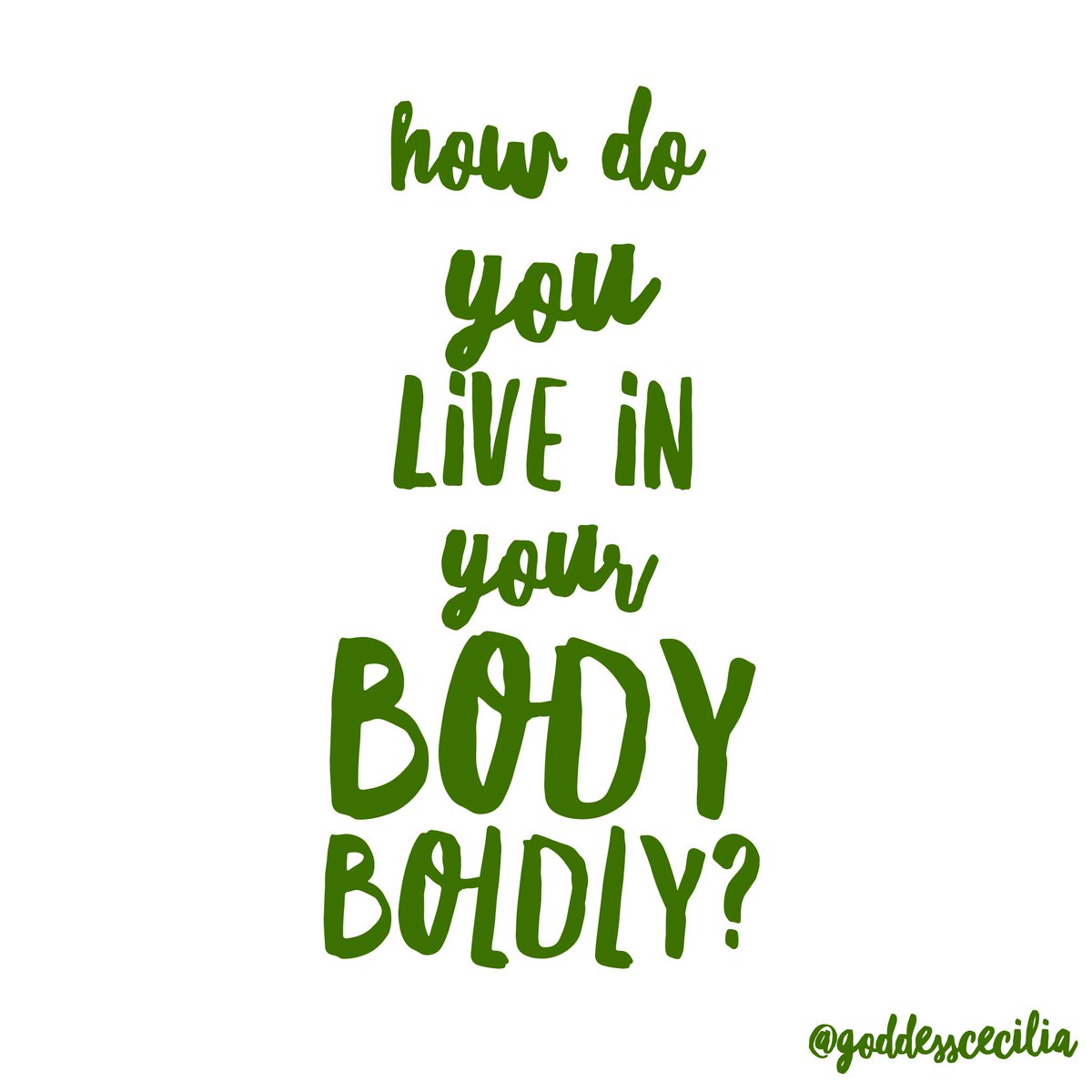 In these final hours of #BodyAwarenessMonth, how are you and how will you be intentional about living in your #BodyBoldly?
