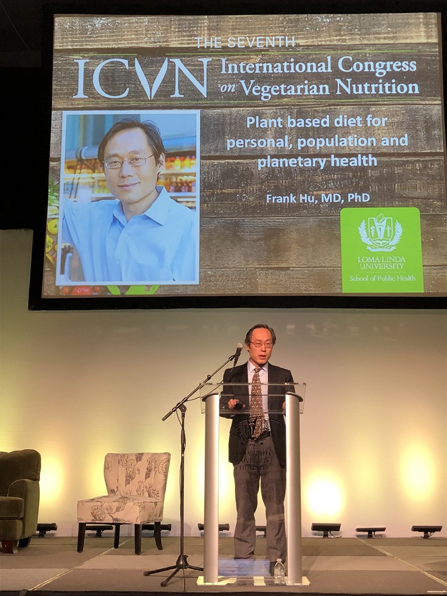 CulinaryMed's tweet photo. Prof Frank Hu, chairman of nutrition department at Harvard Uni spoke about 3 #plantbased diet indices they have developed &amp; are using to associate with health outcomes such as type 2 #diabetes &amp; #heartdisease #ICVN https://t.co/WYkQ9UAwiN