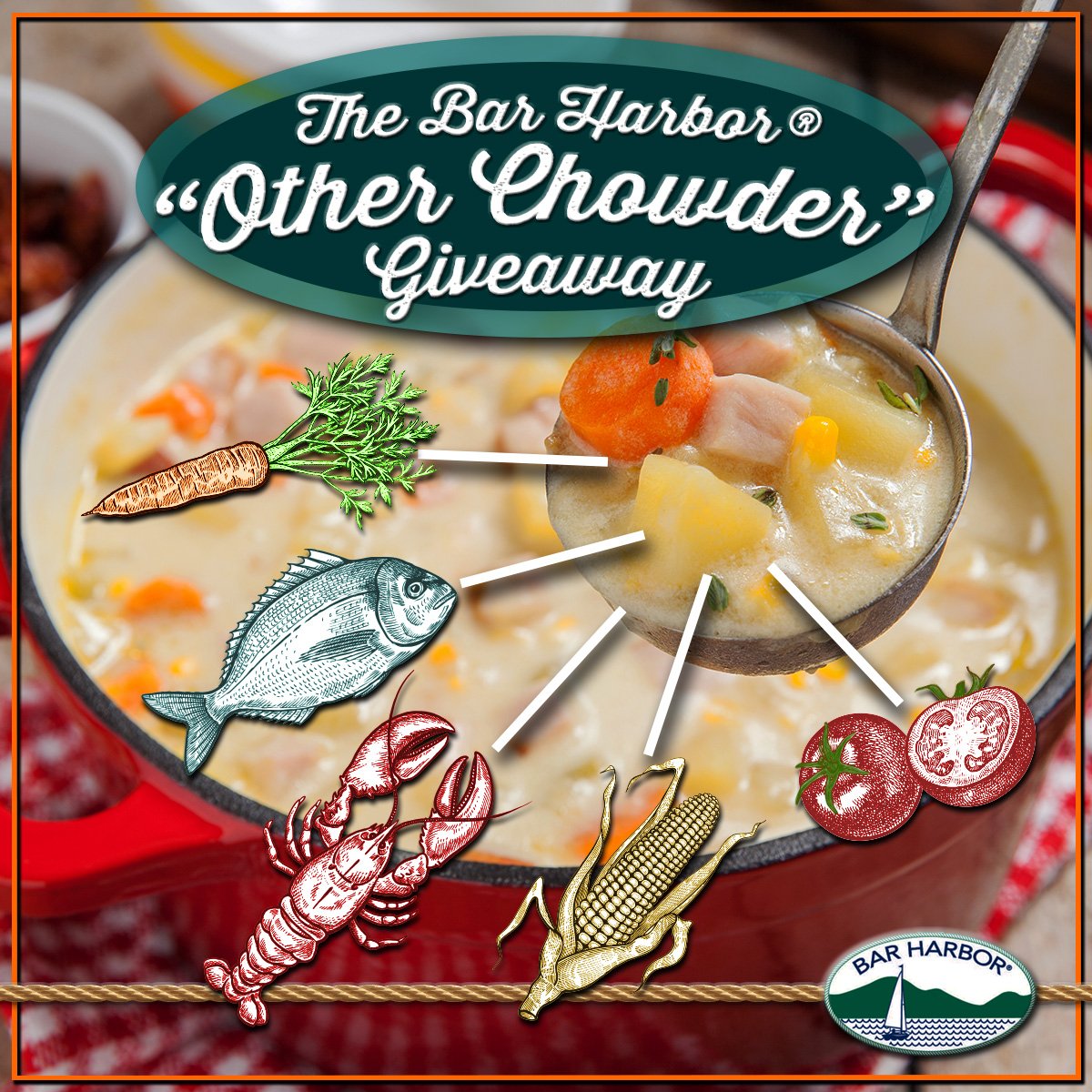 barharborfoods's tweet photo. Contest Ends Tomorrow! RT and Follow to ENTER TO WIN our “Other Chowder 12-Pack Sampler”+ 2 Bar Harbor® Mugs! If you love our New England Clam Chowder, you'll love our "Other" Chowders! Ends MAR 1, 2018 #Chowder #GiveawayAlert #RTtoWin #Giveaway #ContestAlert #EnterToWin #Contest https://t.co/z5ntRpeB5C