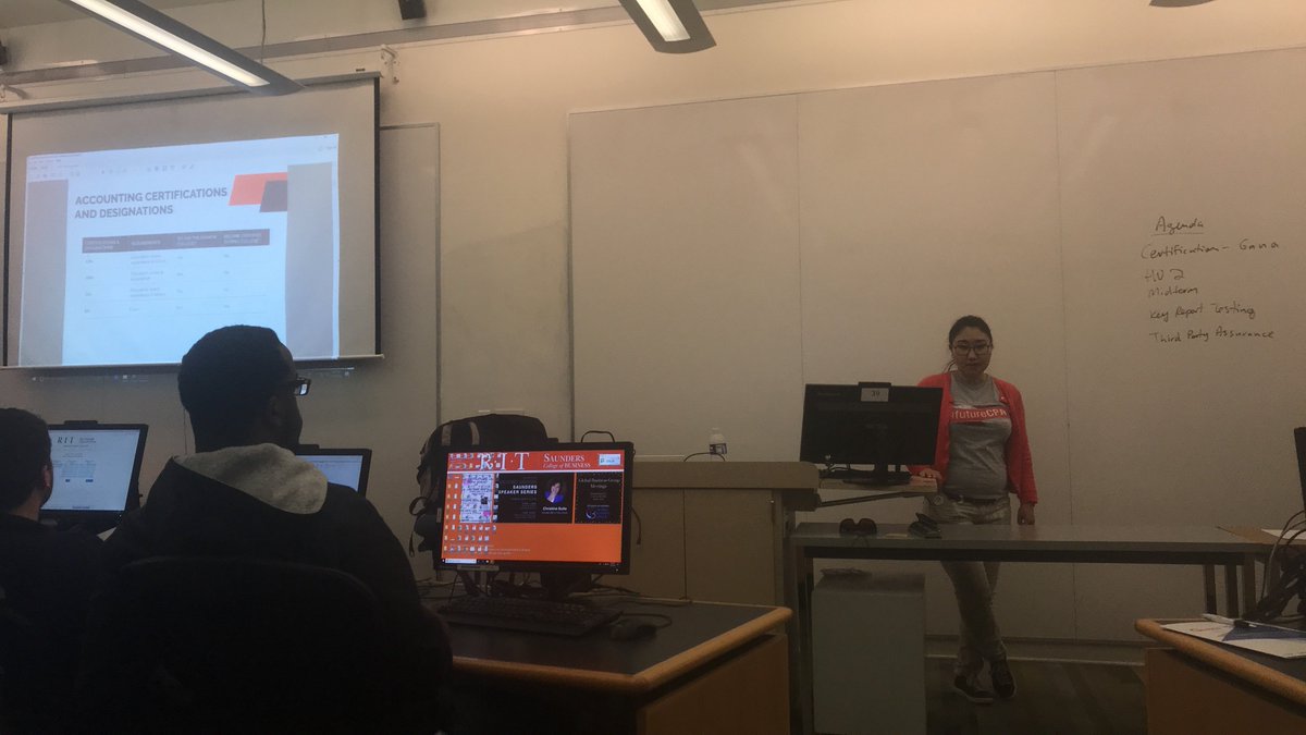 tseeko_m's tweet photo. Introduced @GleimCPAReview @GleimCMAReview to my classmates @RIT #GleimSuccess #GleimAccounting #futureCPA https://t.co/AxfpRyaexj