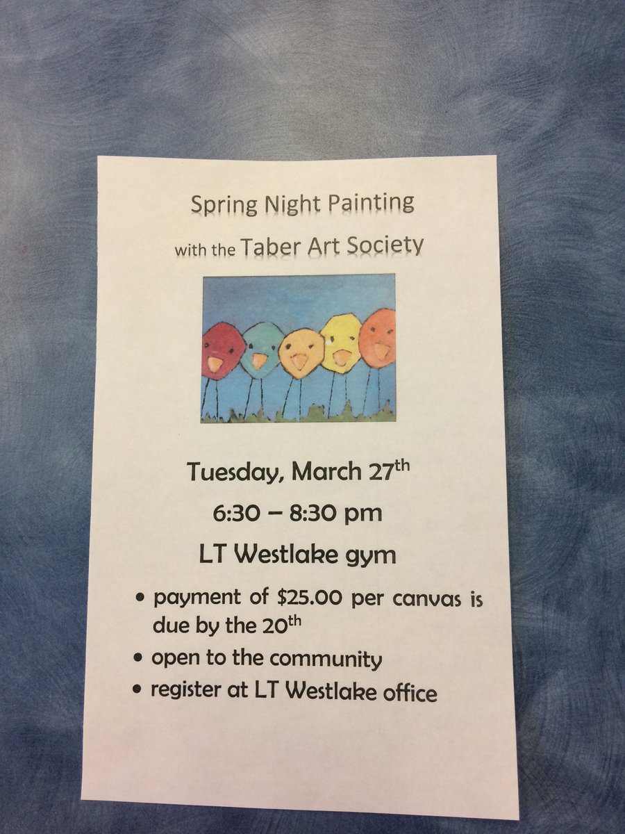 Come paint this masterpiece at Westlake! Everyone is welcome! #hsd67