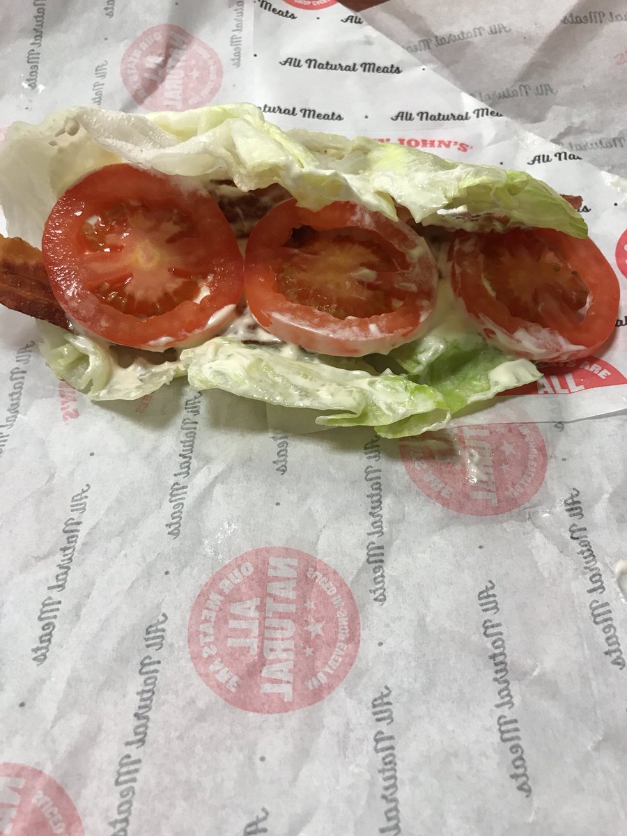 Mads_Johnston_'s tweet photo. When @jimmyjohns gives you half a piece of lettuce for your LETTUCE wrap<<<< #failedme https://t.co/DSPLYaaBuG