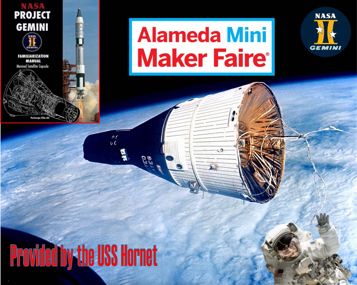 Alameda_MMF's tweet photo. Come see the Gemini capsule from the Apollo missions at the Maker Faire on July 8th #AlamedaMMF #MakerSpace  #DIY #NASA https://t.co/sqYHxswn47