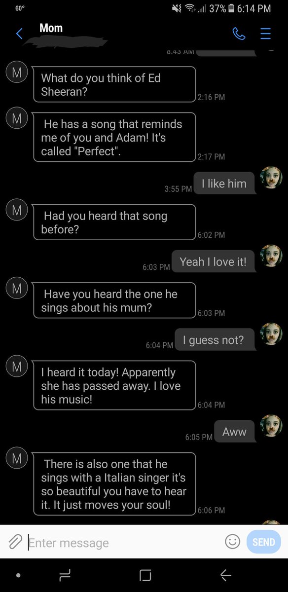 asterrdisasterr's tweet photo. My mom discovering @edsheeran is my favorite thing rn 😂 https://t.co/aM6VtceiZ1