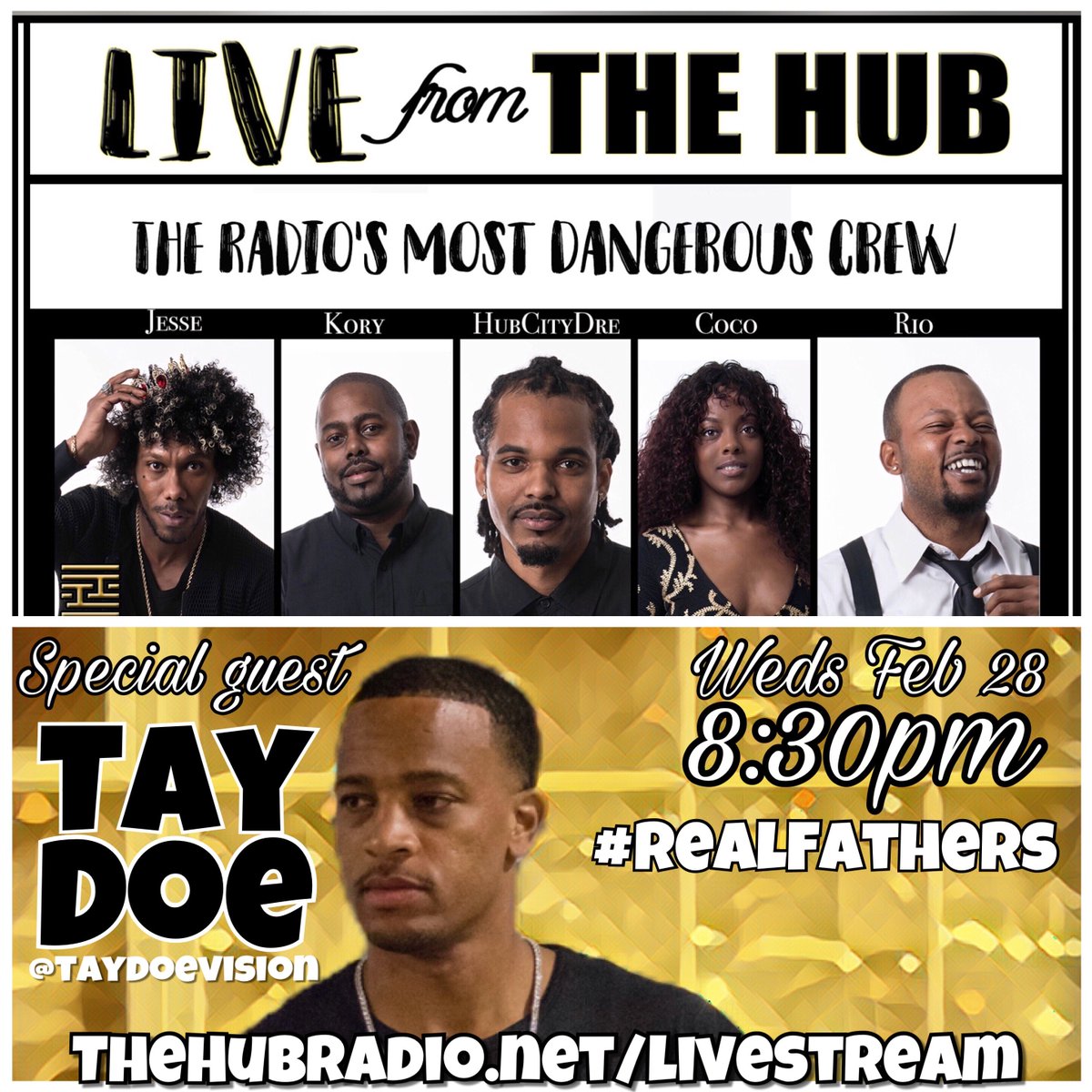 ComptonTribune's tweet photo. #LivefromTheHub tonight at 8pm with #TeamHubRadio + tonight’s guest is @taydoetv   • watch live at https://t.co/S8F073fRLQ https://t.co/wEdSN62rXo