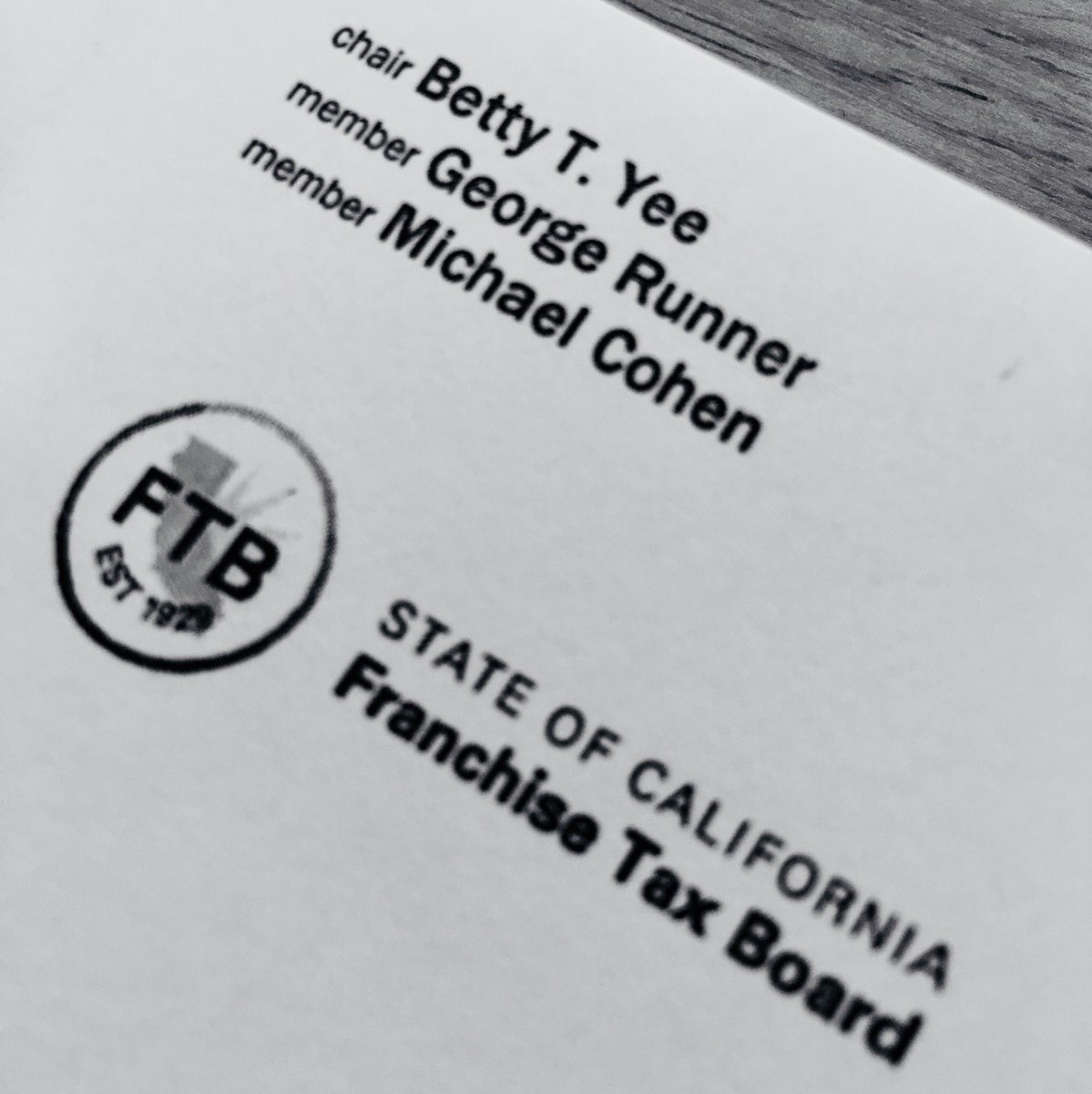 wallentine's tweet photo. This arrived in my office today @AlexCVassar 🤔 #CABOE #CAFTB https://t.co/H16z4cO66L