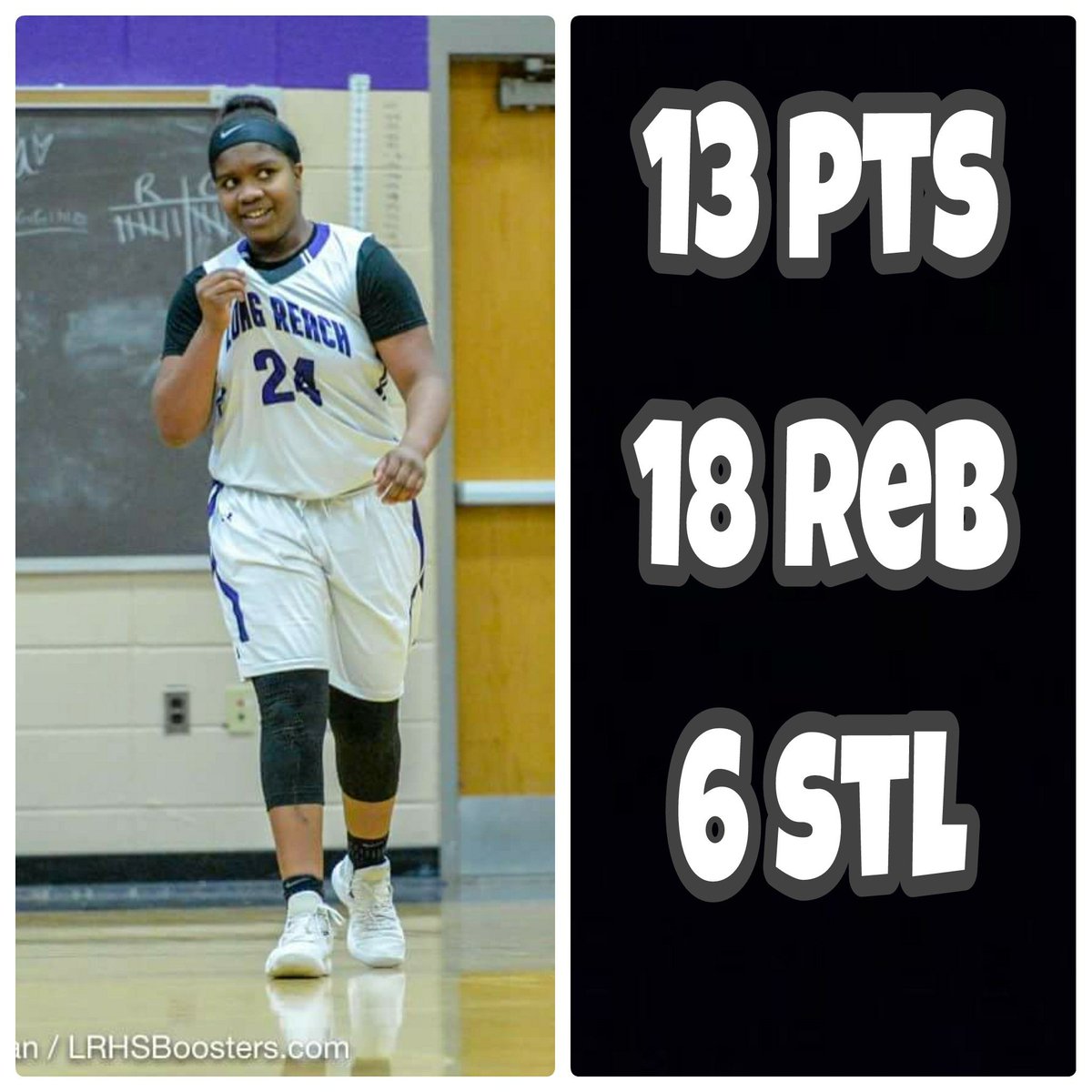 LRHS_CoachKelli's tweet photo. And in 'Show Up &amp; Show Out' news:
2019 Arianna Briggs-Hall continues on her double double streak!!!!!!
Tie career high with 6 steals
#24GoLive https://t.co/zucw1vJdhD