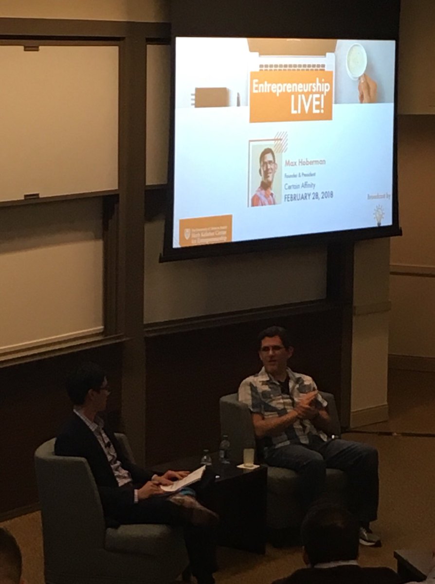 We’re live with <a href="/MaxHoberman/">Max Hoberman</a> of <a href="/CertainAffinity/">Certain Affinity</a>! #whymccombs @UT_KelleherCntr