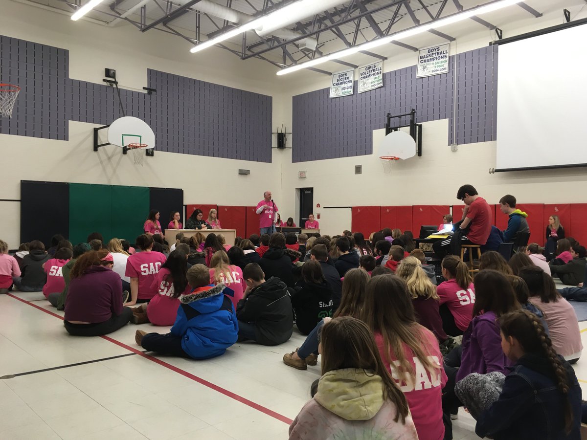 "Be a Buddy not a Bully" was the message today as staff and students addressed the issue of bullying. Thanks to Mrs. Generoux, Mr. McDonald, and our Student Council for their leadership.