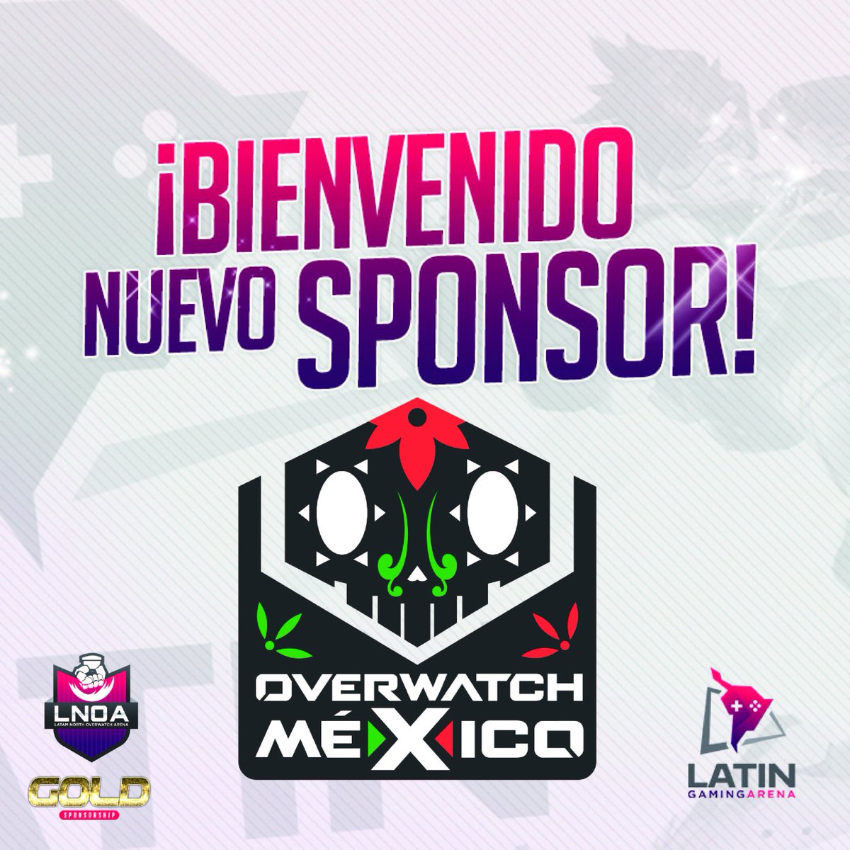 LGAplay's tweet photo. Bienvenida @OverwatchMexico a la familia y Gracias por apoyar la #LatamNOA Season 1 !

Comunidad Mexicana de Overwatch

¡No dejes de seguirlos y unirte!

Facebook: https://t.co/qsfl3vhyH2 

¡Gracias por confiar en nosotros!

@Battlefy @matcherino
@Lolirotve @54Grades https://t.co/QF3nX2kYiL