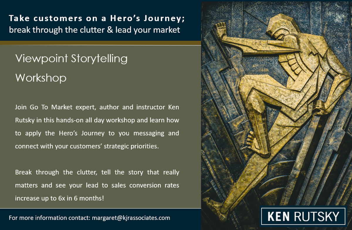 GoToMarketDojo's tweet photo. The Go To Market Dojo - Upcoming March Events. Register today and be part of the 3/23 Viewpoint Storytelling Workshop in Mountain View.
https://t.co/ORT8uXgSZx https://t.co/8ctovFBwLm