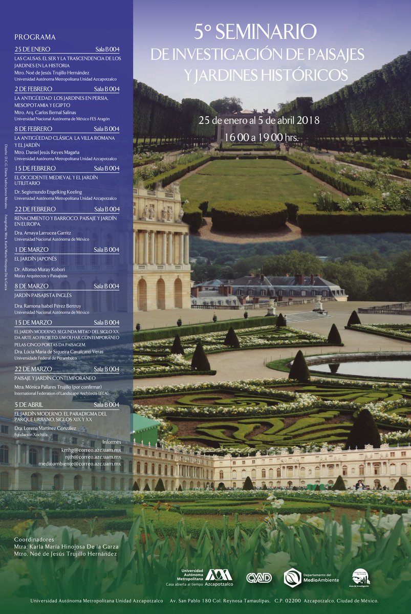adepaisaje's tweet photo. 5o Sem Inv Paisajes y Jardines Históricos: Jardín Japonés por Arq. Alfonso Muray Kobori [Jueves 01Marzo, UAM Azcapotzalco 16-19hrs, Sala B-004] #JardinJapones #Japón #Paisaje #Paisajismo #Arquitectura #ArquitecturaDePaisaje #UAM https://t.co/4J7uomiVBy