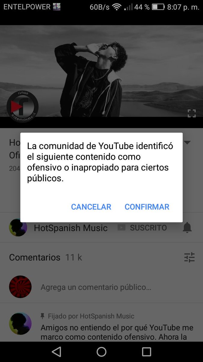 Daniel53088455's tweet photo. @HotSpanishTV @YouTube Porque m sale eso??? https://t.co/Q7RMUYEkj3