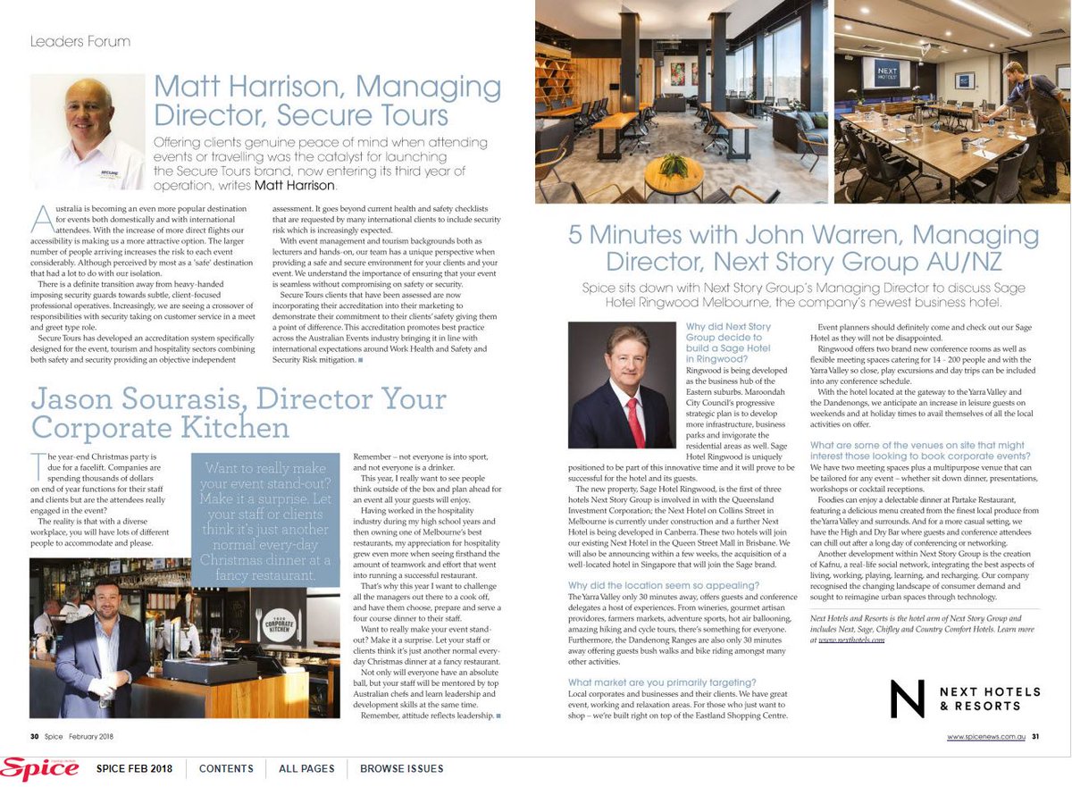 SecureTours1's tweet photo. Make sure to have a look at our managing director @Matt_Harrison01 article in Spice News February Edition pg. 30 about the rising risks in events and the need for security. https://t.co/VKQ3C9VtZT