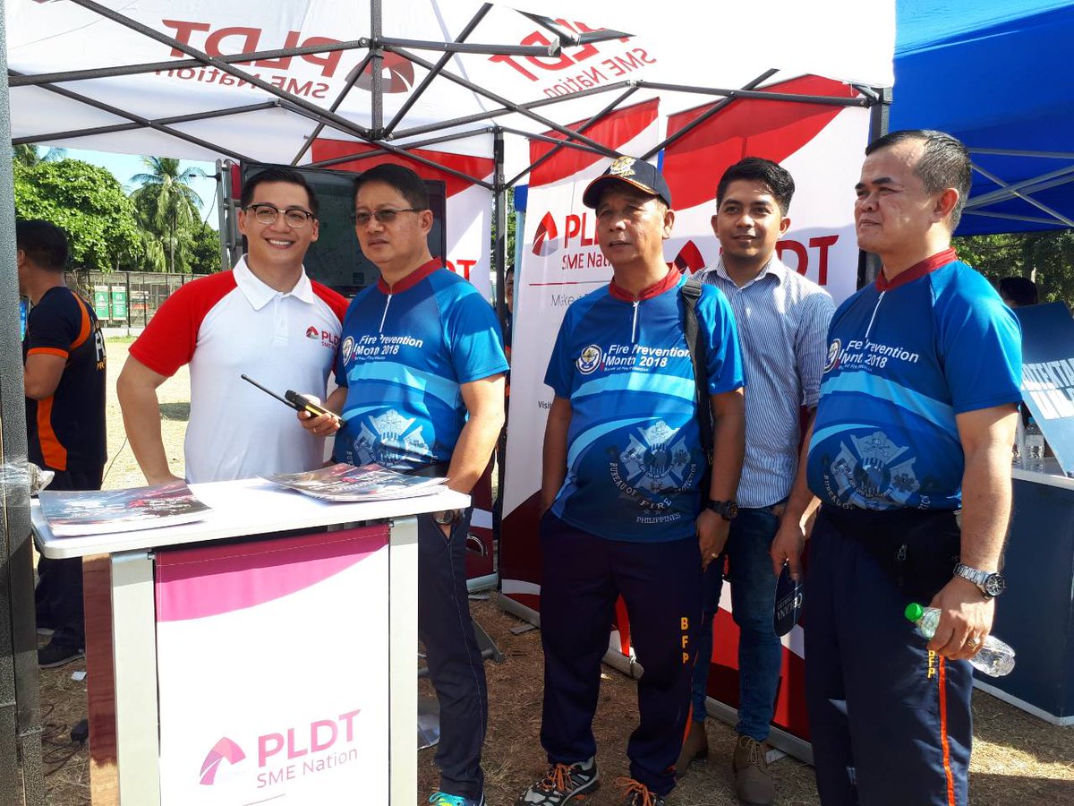PLDTEnterprise's tweet photo. #PLDTSMENation shows its steadfast support for BFP's Fire Prevention Month campaign, Ligtas Pililipinas by presenting its #READY suite of solutions #PLDTEnterprise https://t.co/xDwXznZy4g