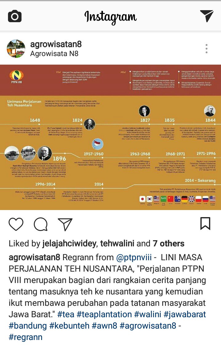 wisataagro8's tweet photo. perjalanan masuknya teh ke nusantara.. #ptpn8 #agrowisatan8 #teh https://t.co/JsfAyVNNtG