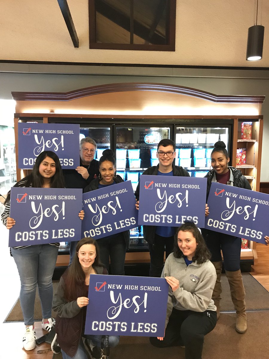 These students &amp; Bliss patrons are A-H-YES #BuildBluePride