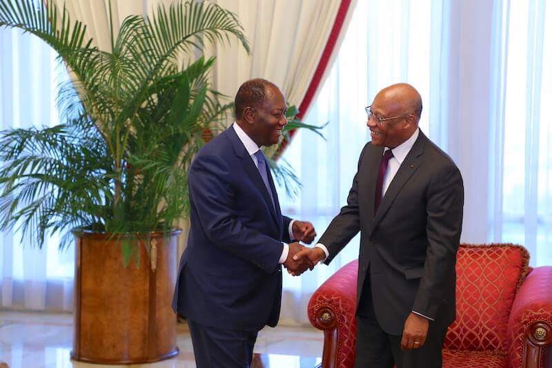 AOuattara_PRCI's tweet image. J&apos;ai échangé avec le Ministre Jean-Claude Brou, qui a été nommé en qualité de Président de la Commission de la #CEDEAO, ce mercredi 28 février 2018. Tous mes voeux de succès l&apos;accompagnent dans sa nouvelle mission.