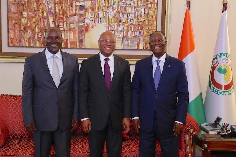 AOuattara_PRCI's tweet image. J&apos;ai échangé avec le Ministre Jean-Claude Brou, qui a été nommé en qualité de Président de la Commission de la #CEDEAO, ce mercredi 28 février 2018. Tous mes voeux de succès l&apos;accompagnent dans sa nouvelle mission.